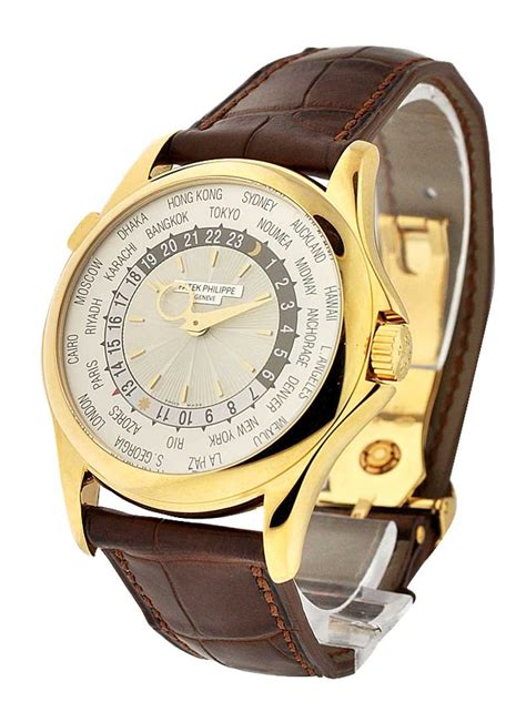 patek philippe world time 5130j-001|Patek Philippe World Time Yellow Gold / Silvered 5130J.